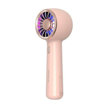 PureCasa Silent Portable Cooler Mini Fan Rechargeable, Summer Supplies Small Fan that Blows Cold Air Battery Operated, 2024 New Personal Cooling Fans for Travel Indoor Outdoor, 1 Pack, Pink