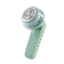 PureCasa Small Lint Remover for Clothes Furniture Blanket, Electric 6-Blade Lint Ball Remover Defuzzer, Household Sweater Shaver Depiller, USB Rechargeable, Gift for Family, 1PC, Light Green