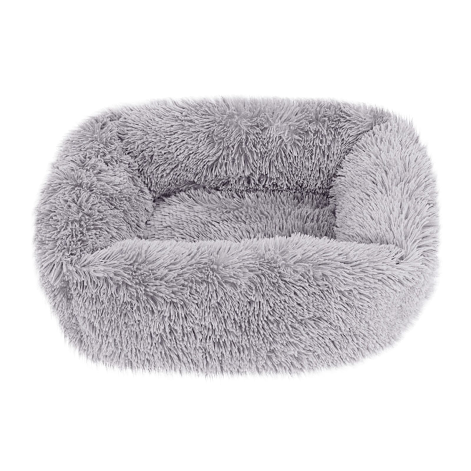 PureCasa Soft Dog Cat Bed for Fall Winter, Long Plush Fluffy Pet Bed Kennel, Cushion Sleeping Pad for Small Medium Large Cats Dogs, Solid Color, Modern Decor, Rectangle, 1 Pack, 18"x14", L