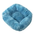 thumbnail image 1 of Hgallory Soft Dog Cat Bed for Fall Winter, Plush Fluffy Pet Bed Kennel, Comfortable Warm Cushion Sleeping Pad for Small Cats Dogs, Solid Color, Modern Decor, Rectangle, 1 Pack, S 22"x18"x8", Blue, 1 of 3