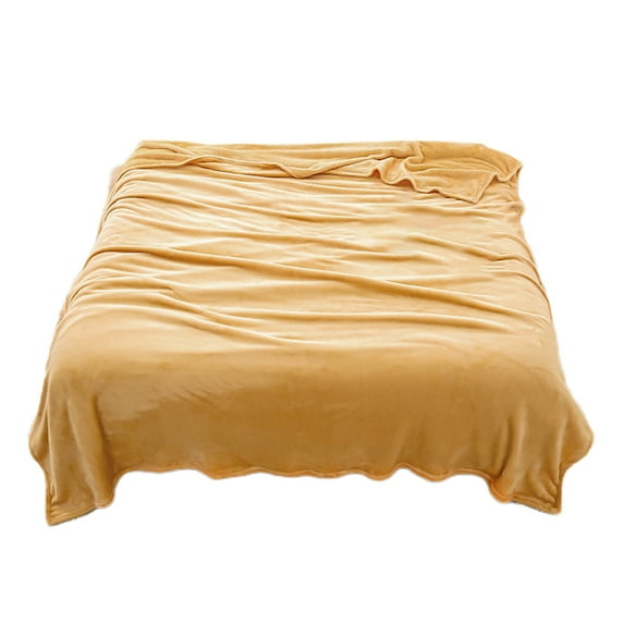 PureCasa Solid Color Coral Velvet Blankets for All Season, Polyester Soft Throw Blanket Lightweight Air Conditioning Quilt for Nap Sleep, Modern Home Decor Ideal for Gift, 40"x60", 1PC, Orange