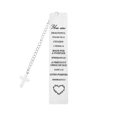 PureCasa Stylish Stainless Steel Bookmark with Engraved Text, Durable Bookmarks Gifts for Women Men Adults Students Teens Reading Lovers, 1PC, 6.9"x1"