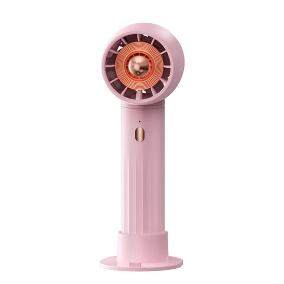 Hgallory Summer Supplies Portable Mini Fan Rechargeable, Plastic Turbine Small Fans for Travel, Indoor and Outdoor, Battery Operated, Personal Cooling Fan Blows Cold Air, 1 Pack, Pink