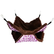 PureCasa Thick Cotton Cozy Bed Cushion, Pet Warm House Bed Mini Cave for Autumn Winter, Hanging Hamster Cage Nest for Small Animal Hamster Parrot Hedgehog Squirrel, 1 Pack, M 14"x14", Purple