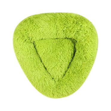 PureCasa Thick Soft Dog Cat Bed for Winter, Plush Fluffy Cotton Pet Bed Kennel, Comfort Cushion Sleeping Pad for Small Cats Dogs, Solid Color Modern Decor, Triangle, 1 Pack, M 20"x20", Green