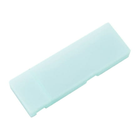 PureCasa Translucent Frosted Stationery Box Multifunctional Pencil Boxes, Supplies Pen Storage Case, 1 Pack, Blue, 8.6"x2.7"x1"
