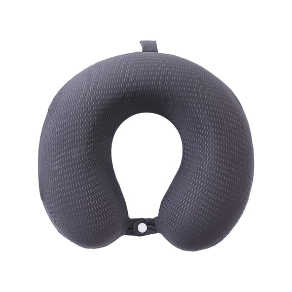 Hgallory U-Shaped Memory Cotton Neck Pillow Airplane for Adults Students, Summer Cervical Cooling Pillow Silk-Like Nap Pillows for Travel Office School, 11.8"x11", 1PC, U-Shape, Dark Gray