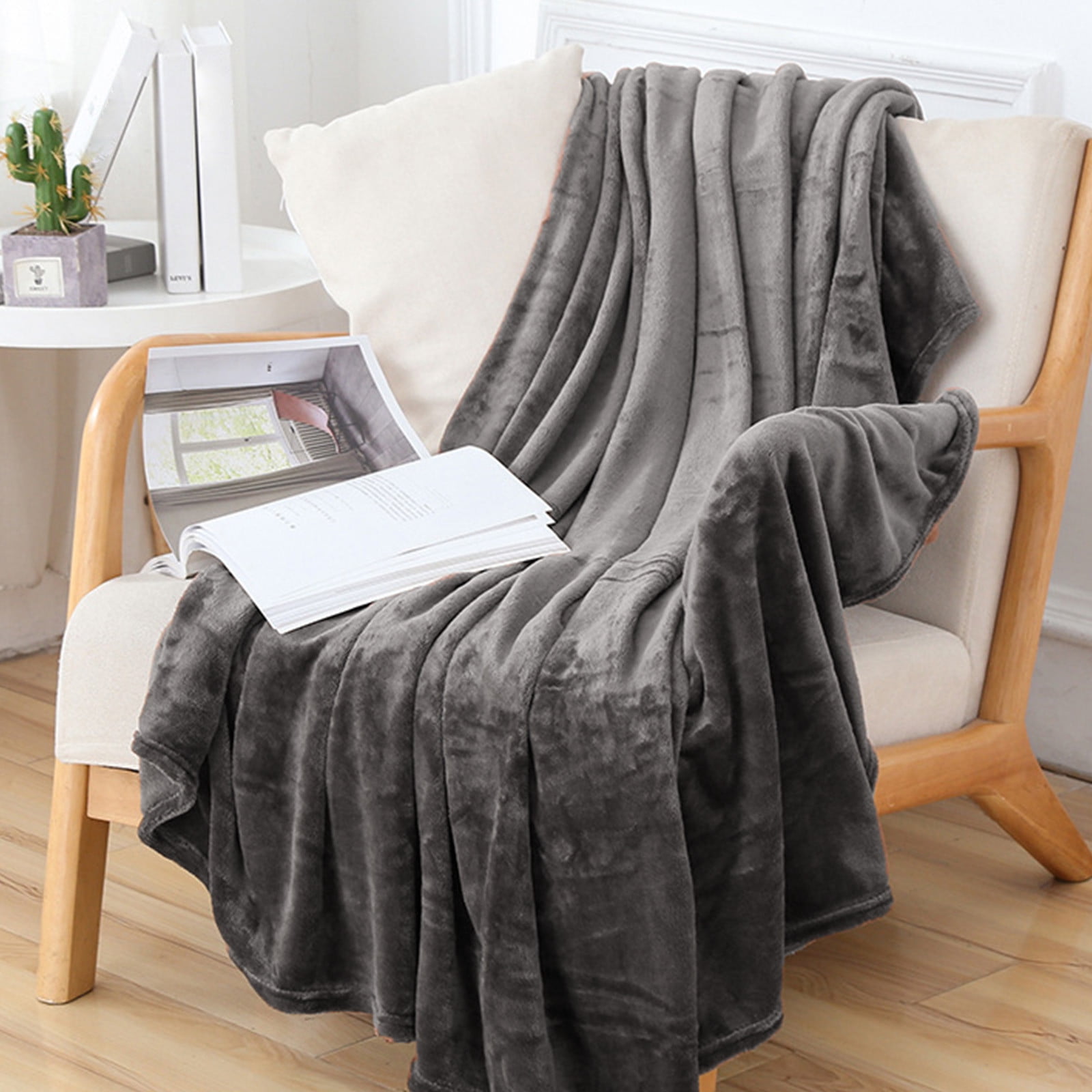 PureCasa Ultra Soft Plush Throw Blankets for Sofa Couch, Velvet Flannel ...