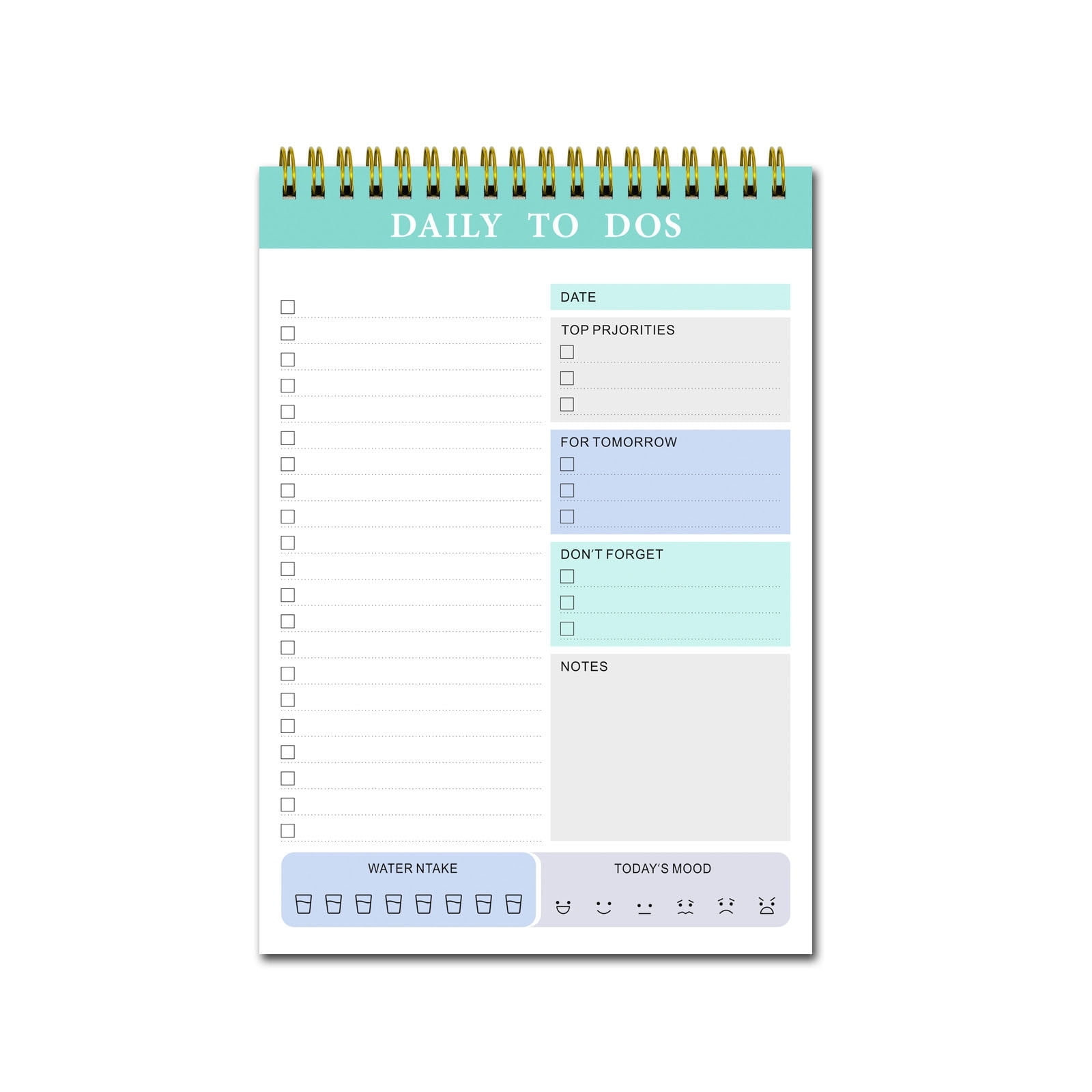 PureCasa Undated Daily Planner Hourly Schedule Organizer