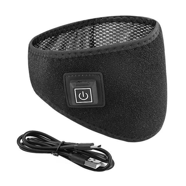 PureCasa Usb Heating Neck Massagers for Back Pain Relief, Neck Support Heating Pad for Travel/Home/Car, 3 Levels Adjustable USB Charge for Back Shoulder Leg Cramp- Ideal Gifts for Women Men，Black