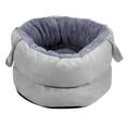 thumbnail image 1 of PureCasa Versatile Cotton Soft Dog Cat Bed, Portable Pet Bed for Fall Winter, Foldable Universal Fluffy Cushion Sleeping Pad for Cats Dogs, Pet Supplies, Round, 1 Pack, 16"x16"x11", Gray, 1 of 3