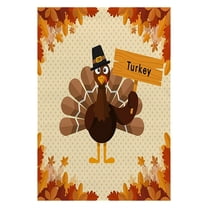 Hgallory Vertical Double Sided Printed Garden Flag Banner, Pumpkin Pattern Fall Welcome Home Decorations for Yard Patio Garden, Thanksgiving Holiday Outdoor Decoration, 1PC, A, 12"x18"