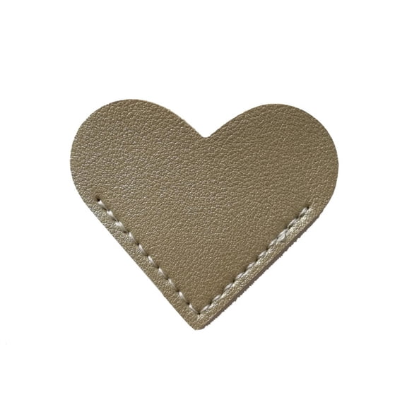 PureCasa Vintage Leather Heart Bookmarks Page Corner Bookmark for Kids Children Women Men, Book Accessories for Reading Lovers, 1 Pack, Gold