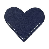 PureCasa Vintage Leather Heart Bookmarks Retro Page Corner Bookmark for Reading Lovers, Portable Book Accessories for Men Women, 1 Pack, Navy