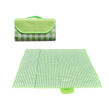 PureCasa Waterproof Thick Picnic Outdoor Blankets, Oxford Cloth Portable Foldable Mats for Beach Camping Hiking, Grass Lawn Park Accessories Damp-Proof Mats, 1PC, 59"x79", Green, Rectangle