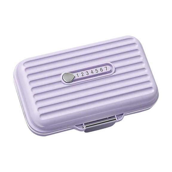 Hgallory Weekly Pill Organizer Portable Travel Pill Organizers 7 Compartments, 7-Day Medicine Cases Medicine Boxes Daily Vitamin Planners Compact Container, 1 Pack, Purple, 4.3"x2.8"x1.4"