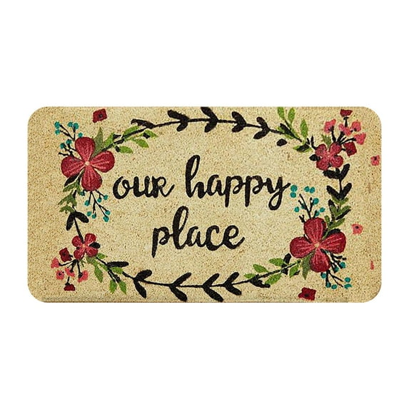 Hgallory Welcome Doormats Household Floor Mats for Bedroom Living Room, Silicone Non-Slip Floor Mat Door Mats for Entrance Sofa side, Home Decor Welcome Mats, 16"x24", 1 Pack, I, Rectangle