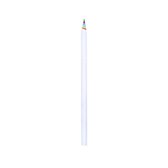 Hgallory White Wooden Rainbow Pencils for Drawing, Coloring, Sketching, Multicolored Pencils Art Supplies for Kids and Adults, Pre-sharpened, 1 Piece