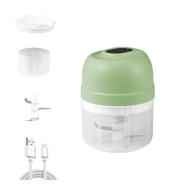 Hgallory Wireless Electric Garlic Chopper, 23W Mini Portable Garlic Masher for Home Kitchen, 250ml 1200mAh Grinder Mincer for Meat Onions Spices, USB Rechargeable, 4.7"x3.5"x3.5", 1PC, Light Green