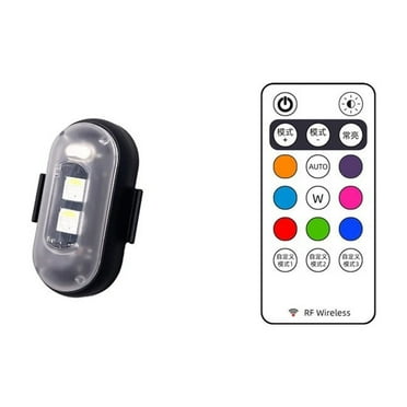 Hgallory Wireless Led Lights with Remote Control Modification Headlight Explosion Flashing Light Multi Mode Front Light for Motorcycle Dirt Bike, 4 Light