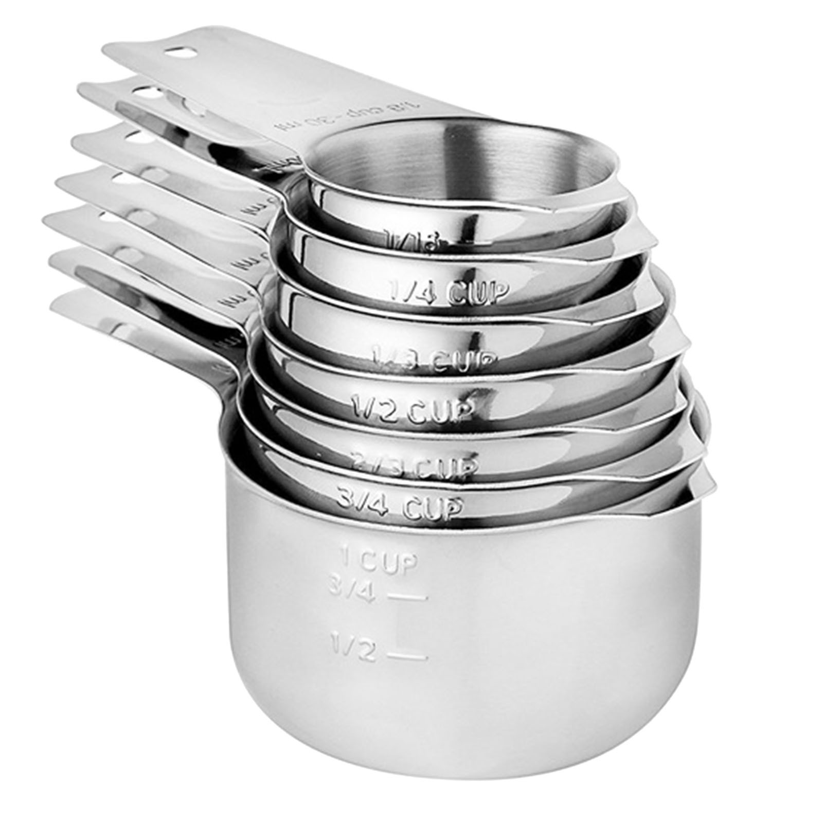 Hgehaz Food Storage Containers 304 Stainless Steel Measuring Cup Suit ...