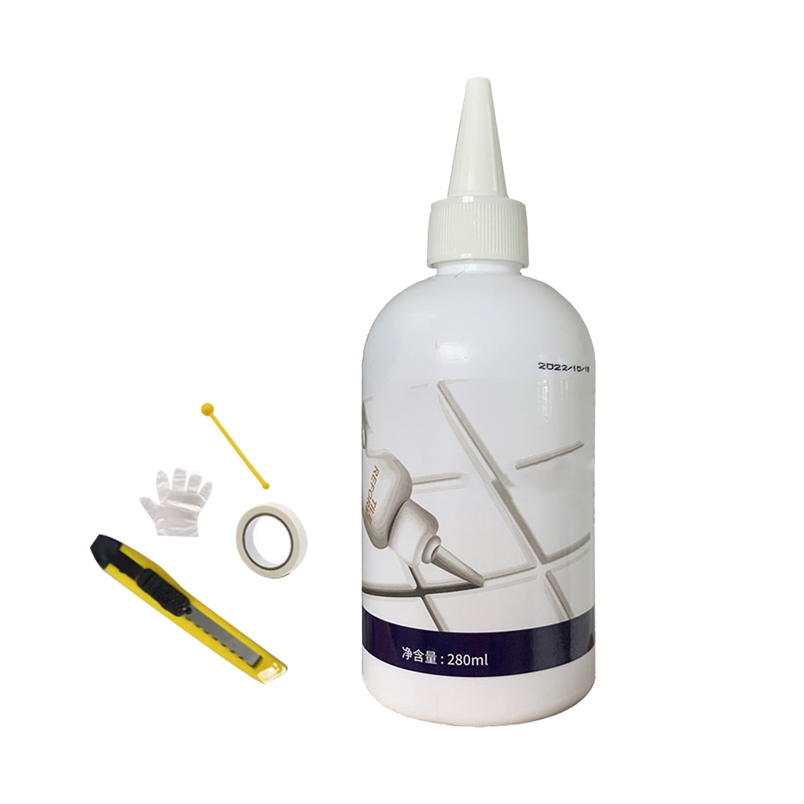 Hgehaz Wall Mending Agent Repair Paste Ceramic Tile Sealant Hand Extrusion Tool Set Wall Floor