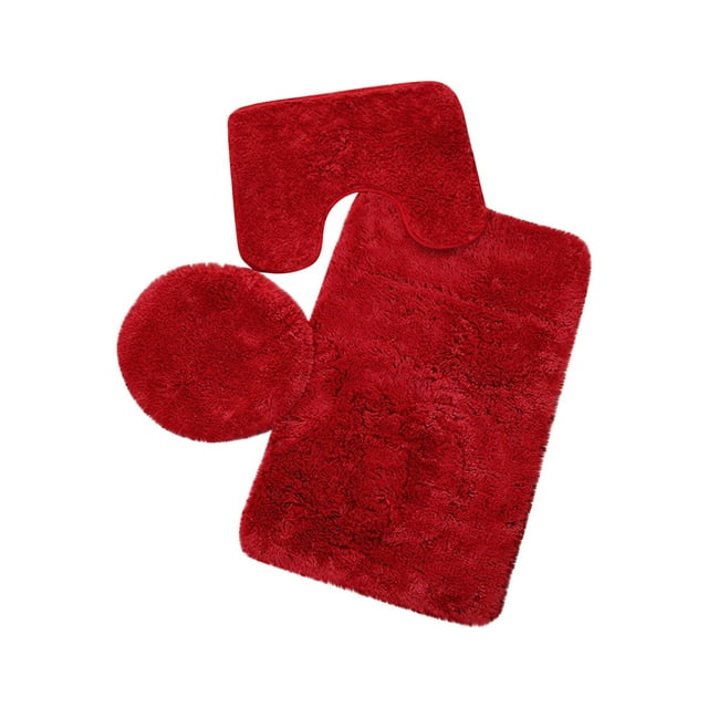 Hgheuy 3 Piece Bathroom Rug Set Super Soft Toilet Bathroom Toilet Tub