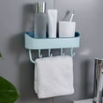 Hgheuy Plastic Bathroom Shelf Shower Wall Mounted Shampoo Holder