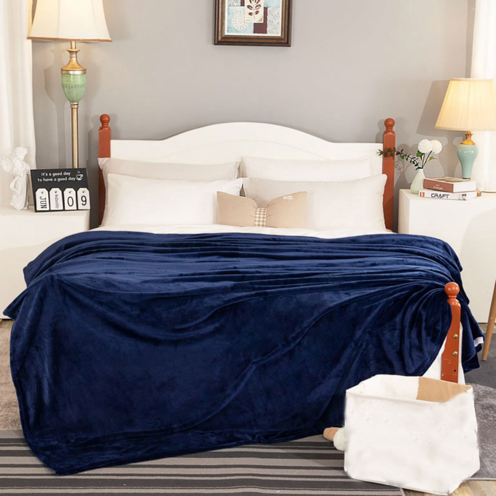 Hgheuy Thickened Coral Fleece Blanket Gift Blanket Pure Color Blanket