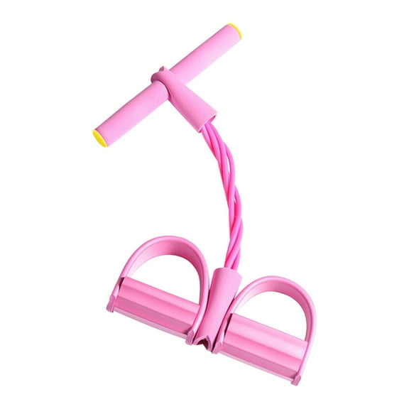Hglyxoae 21 Fitness Resistance Bands-4 Tube Pedal Ankle Puller - New Sit Up Leg Stretch Rope Exercise Bands with Handles, Stretching Workout Fitness Bands for Arm W(Pink)