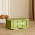 thumbnail image 1 of Hglyxoae Large Clothes Storage Box Foldable Plastic Organizer Home Wardrobe Storage Container Toy And Garment Storage Box(Green), 1 of 8