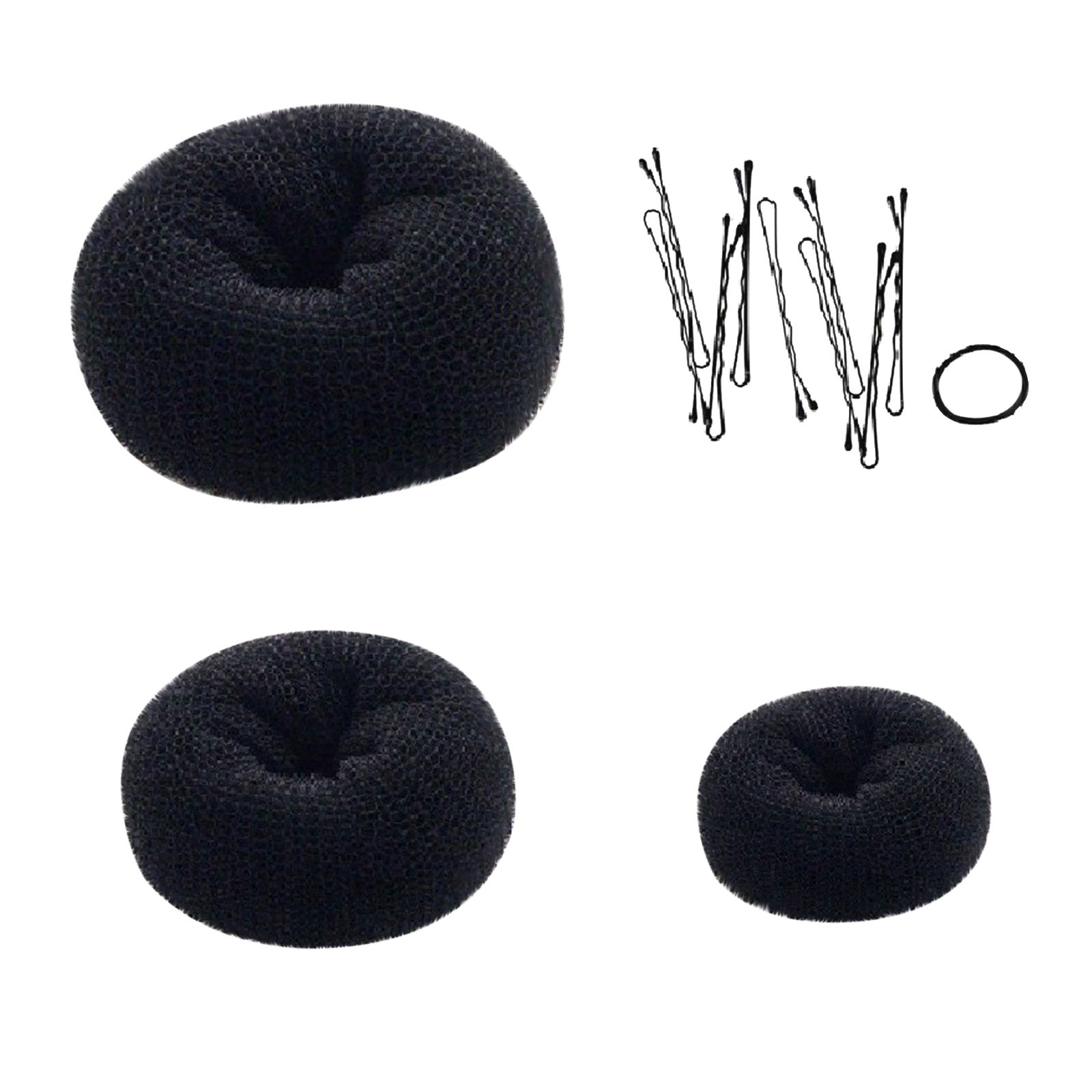 Medium Brown Hair Bun Shaper Donut Ring - Synthetic Styler For Women & Girls, One Size