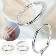 Hgrintd 925 Sterling Silver Band Ring, 2MM Thin Vintage Finger Thumb Ring for Women