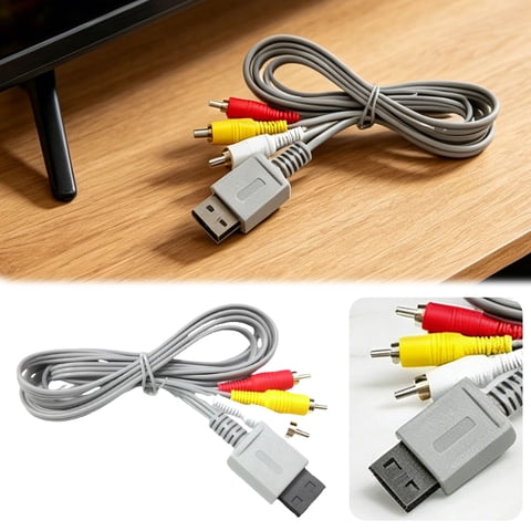 Hgtduk AV Cable for TV, Red White Yellow Connectors, 6ft Audio Video Cable Compatible
