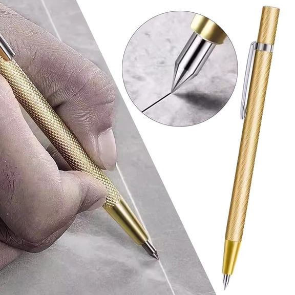 Hgtduk Ceramic Tile Cutter Pen, Portable Tile Cutter Pen for Metal Plate Glass, Hard Pointed Pen Shaped Engraving Tool