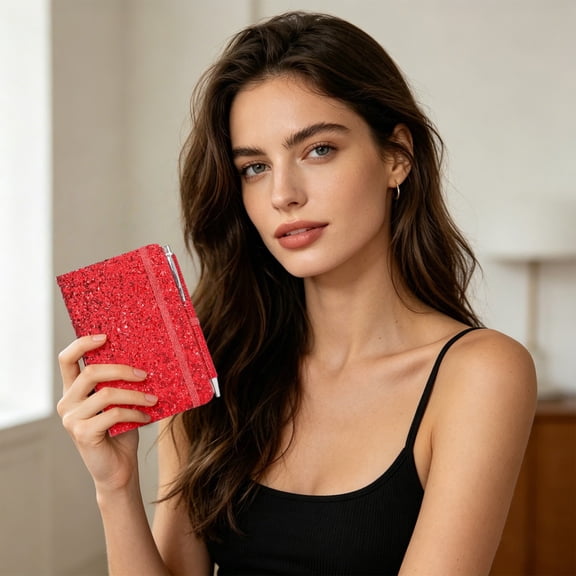Hgtduk Glitter Notepad for Back To SchooI, F