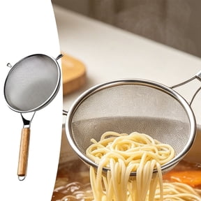 Hgtduk Small Mesh Strainer Sieve, 1Pcs Kitchen Basket Strainer, Fine Mesh Colander for Tea Rice Vegetables, 33*16