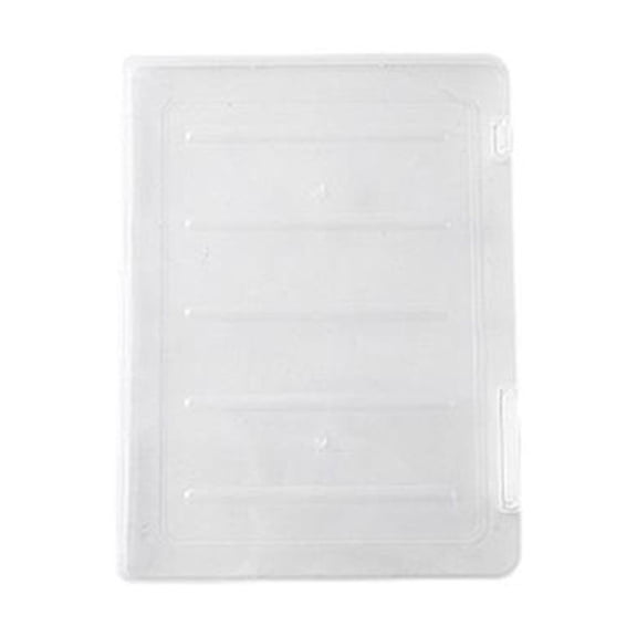 Hgtduk Transparent File Box, Portable Storage Box for Documents, Supplies Holder for Paper Protectors, Home Office Organization