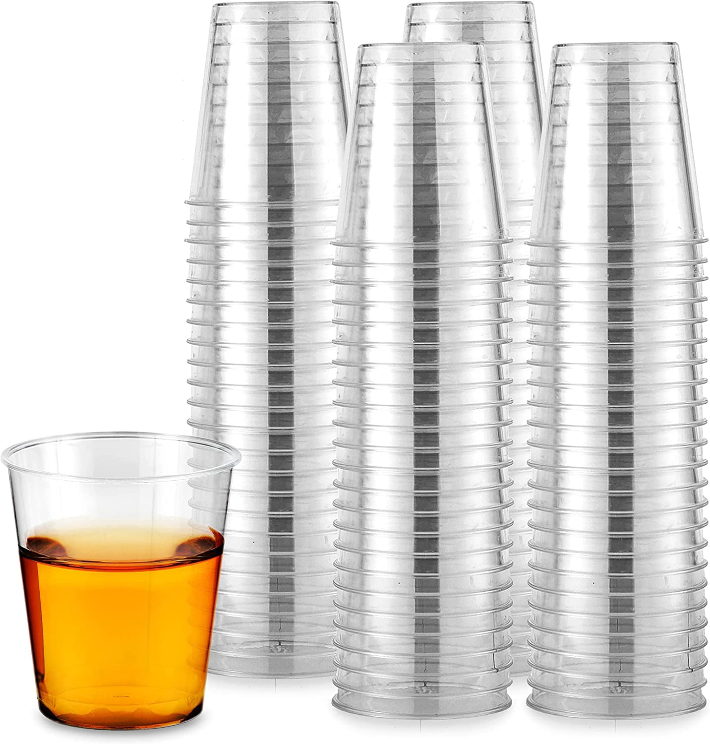 Hgudesign 1.5 oz Shot Glasses - 500 Mini Plastic Shot Glasses (1.5oz ...