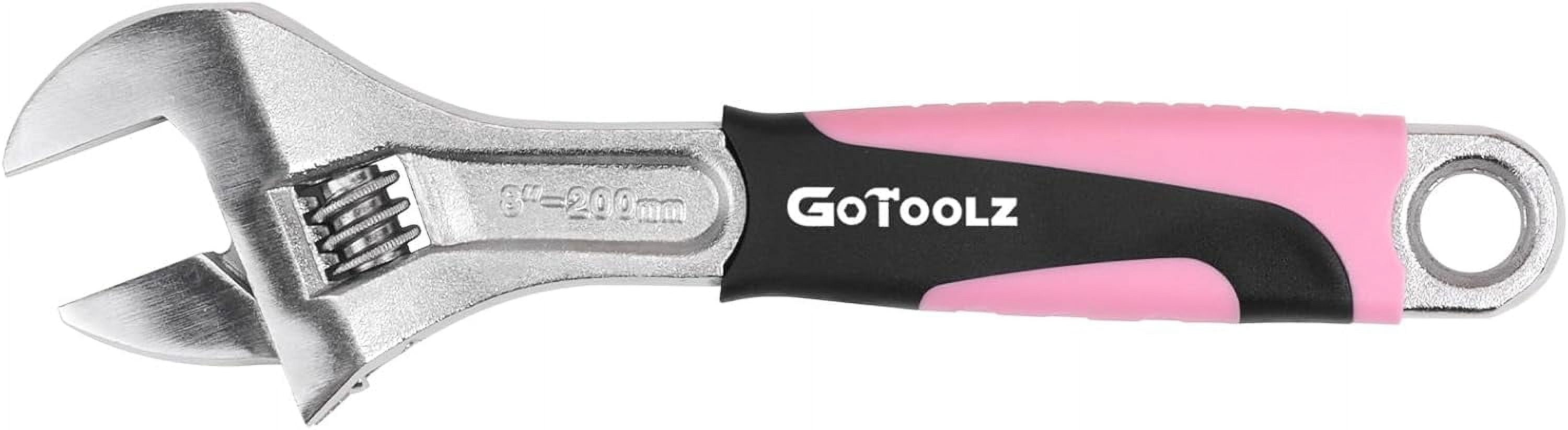 Hgudesign 8-inch Adjustable Wrench, Wide Jaw Opening Wrench with Rubber ...