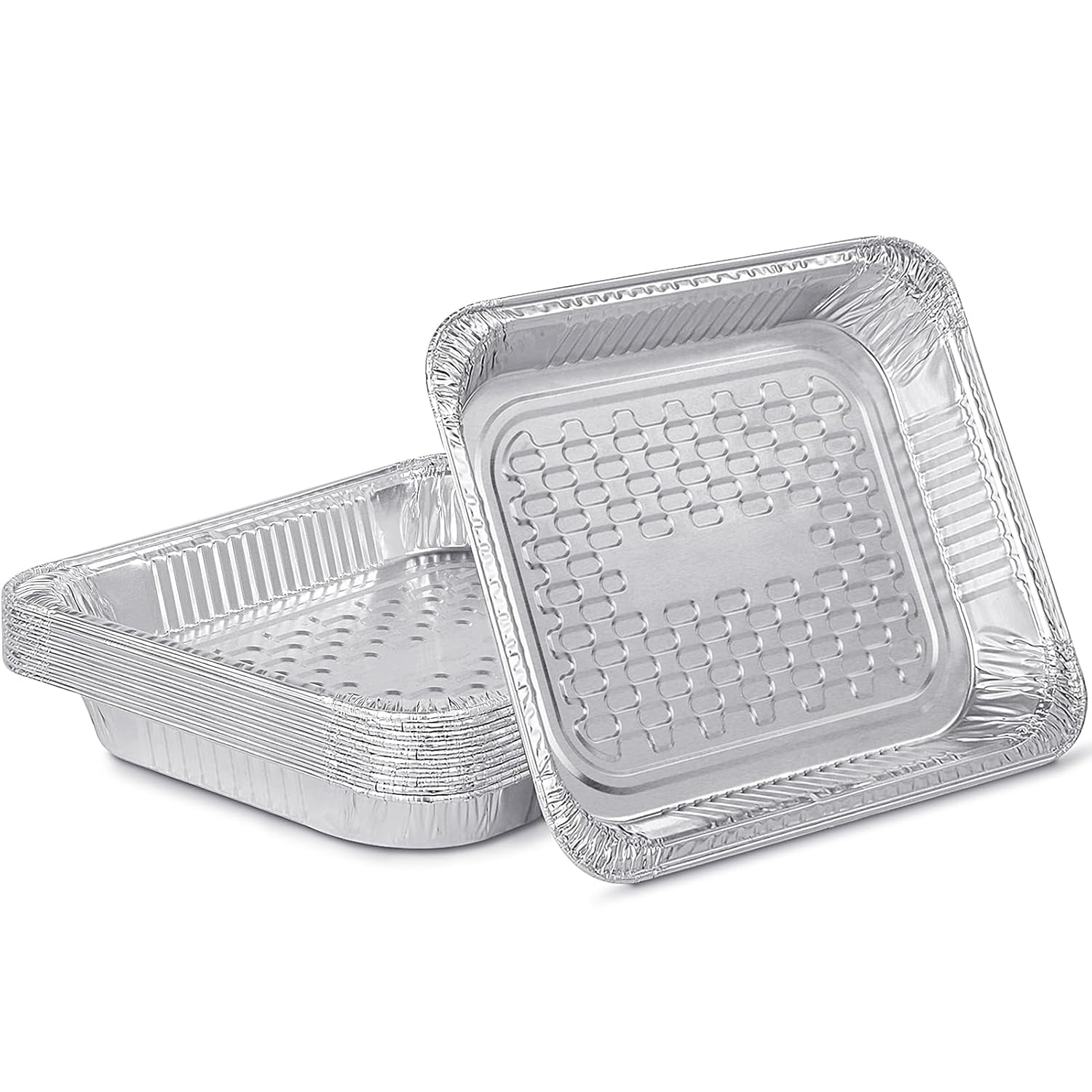 Shallow Pan Box Hgudesign 9x13 Aluminum Foil Pans (10 Pack), Half Size Deep Foil Pans ...