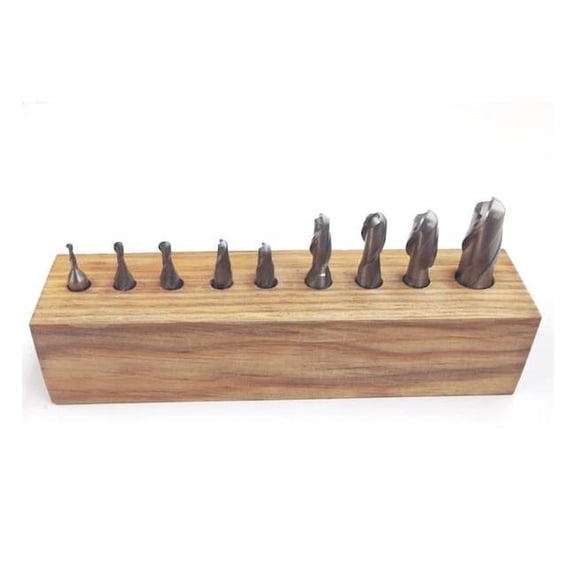 Hhip 9 Piece 2 Flute Ball Nose End Mill Set 8001-0009