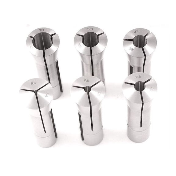 Hhip 1/8-3/4" By 8ths 6 Piece R8 Collet Set 3900-0006