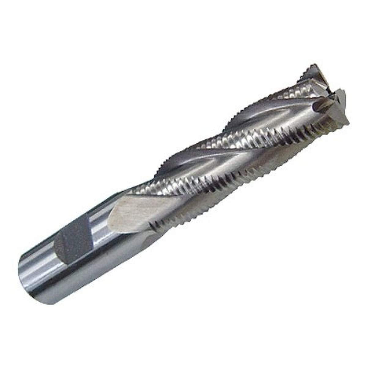 HHIP Flute Cobalt Fine-Pitch Roughing End Mill, 1/4" x 3/8" x 1/4" Cutting Dia, 3/8" Shank, Cutting Length, OAL 4 Teeth