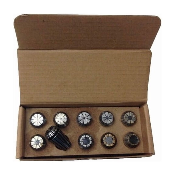 Hhip 1/32 to 3/8 in ER16 10 Piece Spring Collet Set 3900-5165