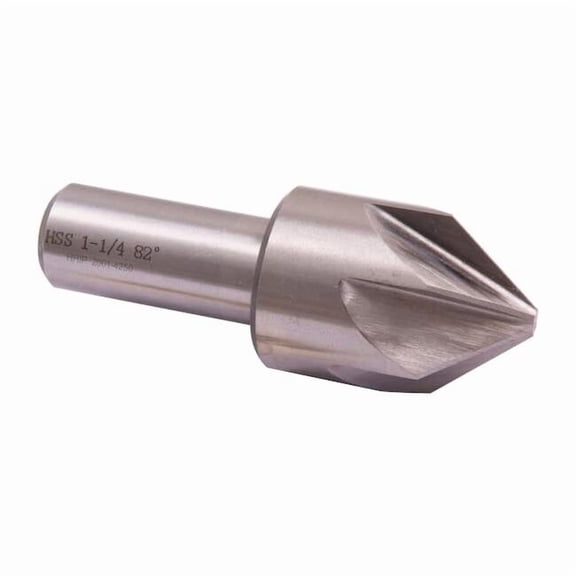 Hhip 1-1/4" 82 Degree 6 Flute High Speed Steel Chatterless Countersink 2001-4250