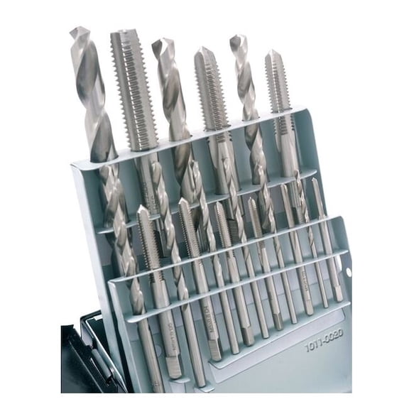 Hhip 18 Piece High Speed Steel M2.5-M12 Tap & Drill Combo Set 1011-0020