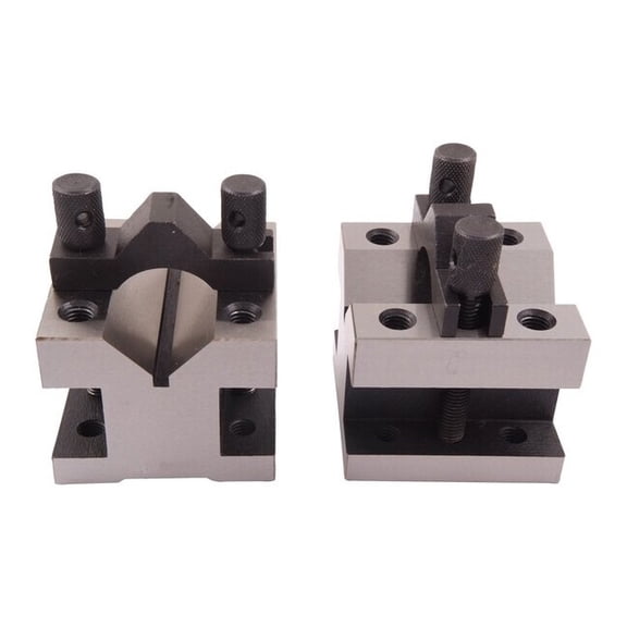 Hhip 2-3/8 L X 2-3/8 W X 2 H Precision V-Block & Clamp Set 3402-0002