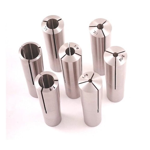 Hhip 7 Piece MT3 1/8-3/4" X 8ths & 3/16" Round Collet Set 3900-0893