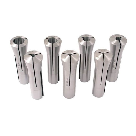 Hhip 7 Piece 1/8-3/4" X 8ths Plus 3/16" R8 Collet Set 3900-0010